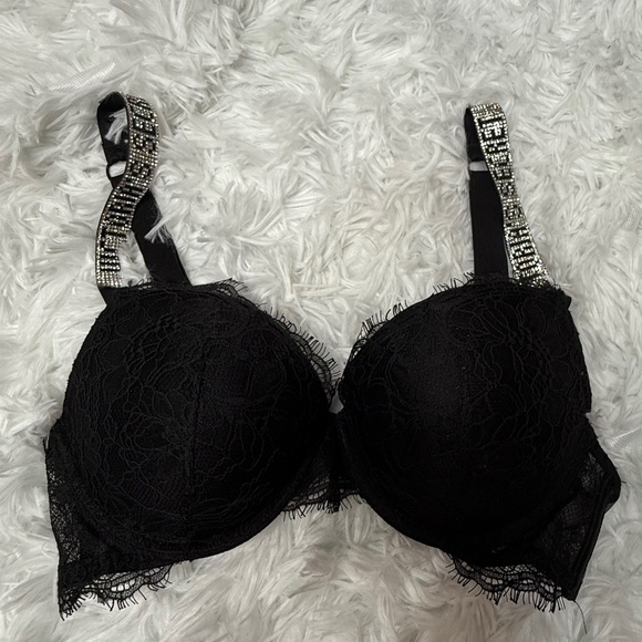 Victoria's Secret Bra with Rhinestone Straps - Picture 1 of 8